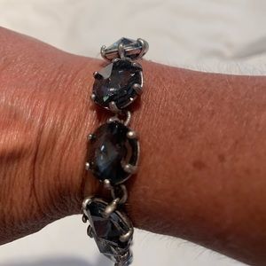 Stella & Dot crystal silver bracelet